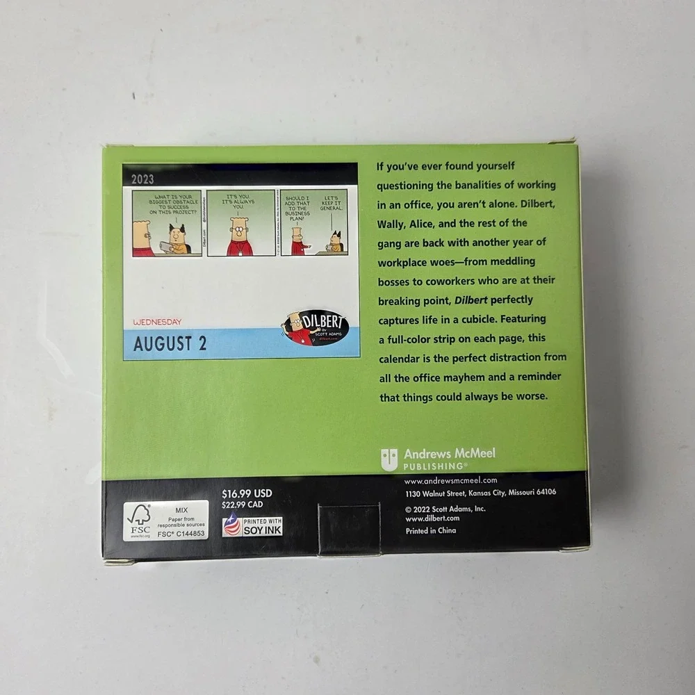 New Unopened Dilbert 2023 Desk Calendar by Scott Adams